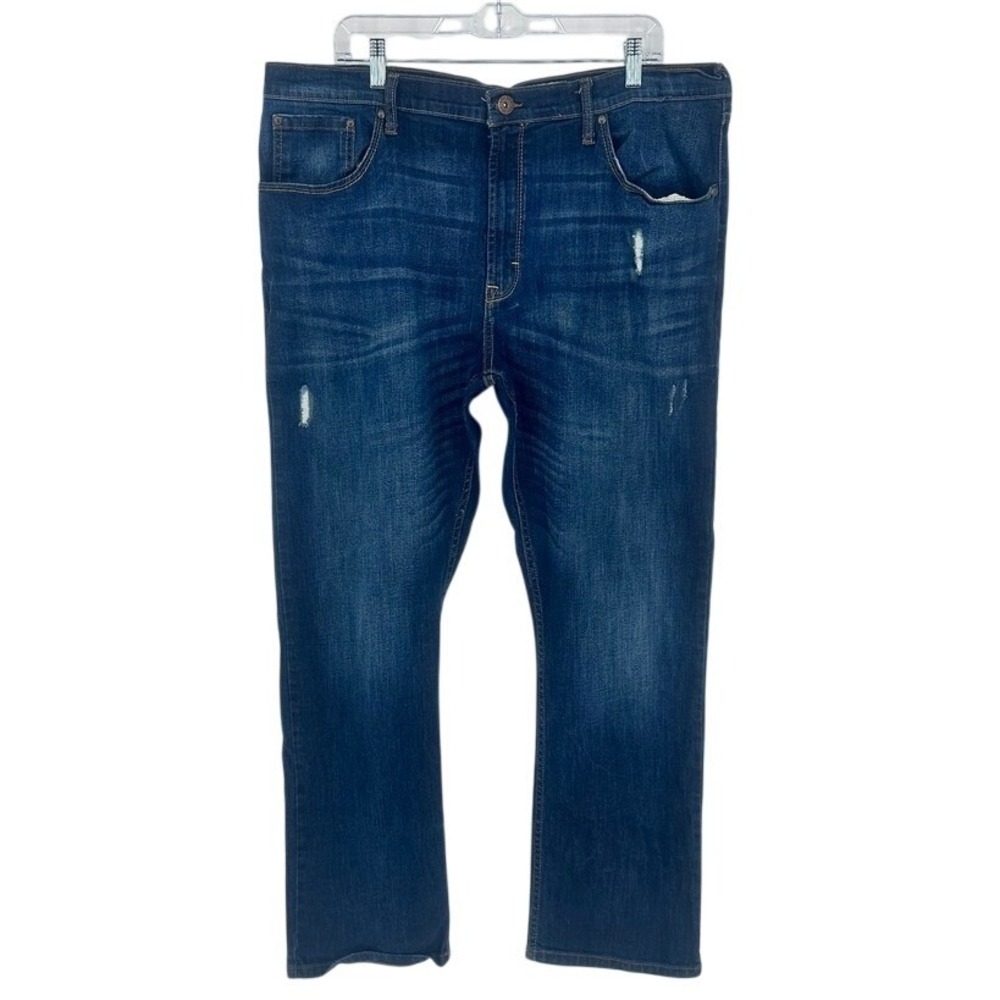 Wrangler Slim Straight Dark Wash Jeans‎ 40x30 Stretch Denim